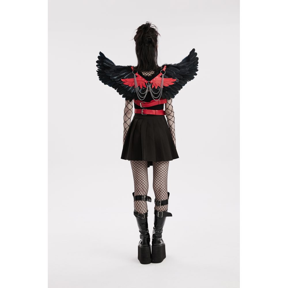 Punk Rave - Gothic Angel Wings - Black/Red